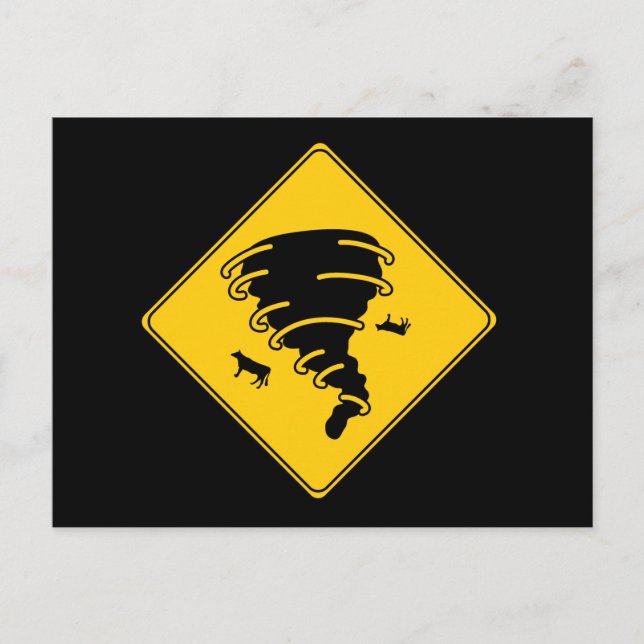 Carte Postale Panneau routier - Tornado (Devant)