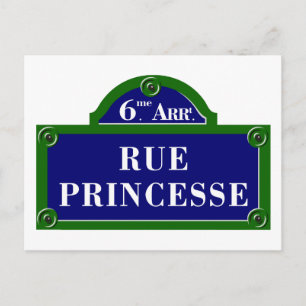 Carte Postale Panneau rue Princesse, Paris