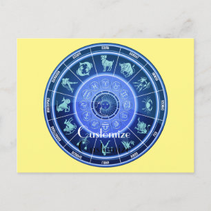 Carte Postale Panneau solaire Zodiac Calendrier Astrologie Thund