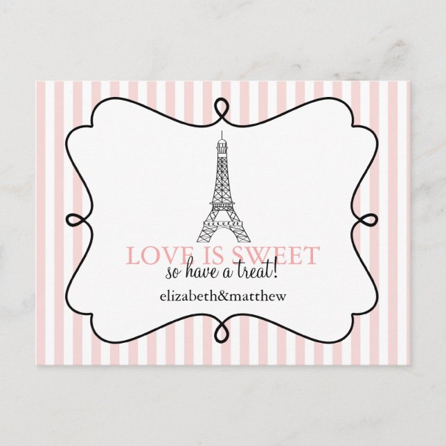 Carte Postale Panneaux Buffet Paris Candy Rose (Devant)