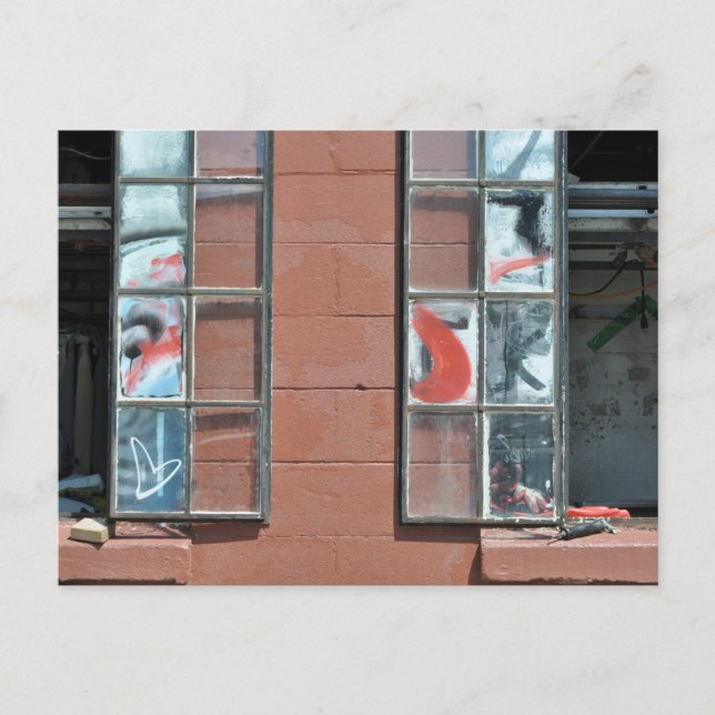 Carte Postale Panneaux de fenêtre Graffiti (Devant)