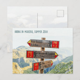 Carte Postale Panneaux personnalisés du sentier de randonnée de