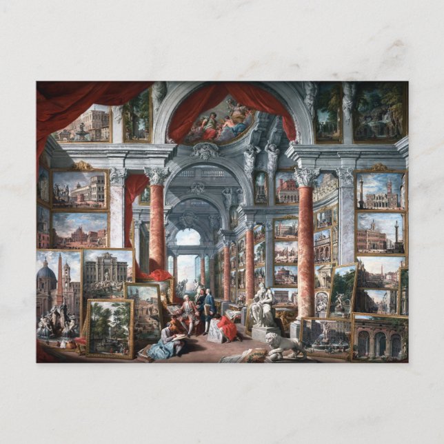Carte Postale Pannini - Galerie de vues de Rome moderne (Devant)
