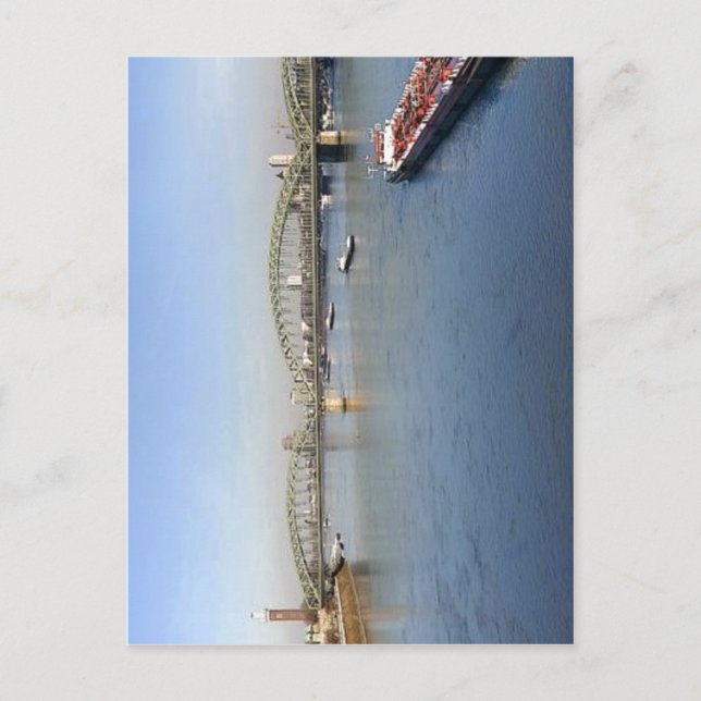 Carte Postale Panorama Cologne, Allemagne. Vue de la baie Deutze (Devant)