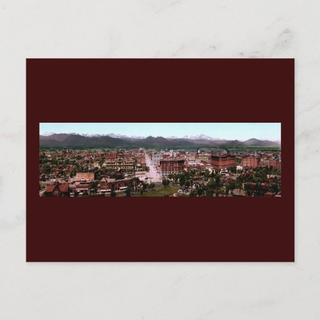 Carte Postale Panorama de Denver Colorado (Devant)