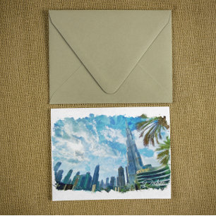 Carte Postale Panorama de Dubai Burj Khalifa