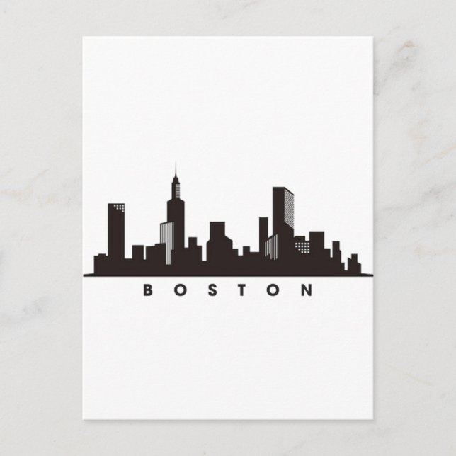 Carte Postale Panorama de la ville de Boston, skyline de Boston  (Devant)