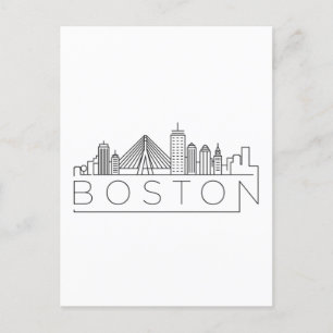 Carte Postale Panorama de la ville de Boston, skyline de Boston