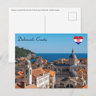 Carte Postale Panorama de la ville de Dubrovnik - Croatie