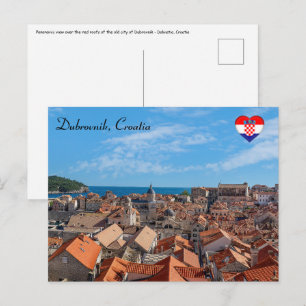 Carte Postale Panorama de la ville de Dubrovnik - Croatie