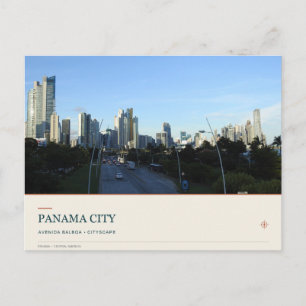 Carte Postale Panorama de la ville de Panama depuis l'Avenida Ba