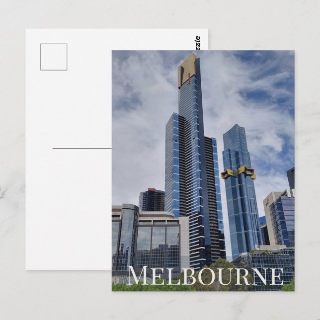 Carte Postale Panorama de l'horizon de Melbourne  (Devant / Derrière)
