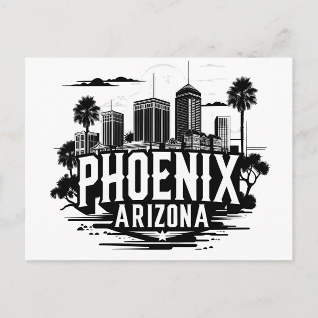 Carte Postale Panorama de Phoenix Arizona (Devant)