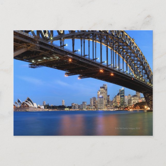 Carte Postale Panorama de Sydney Harbour Bridge, Sydney Opera (Devant)