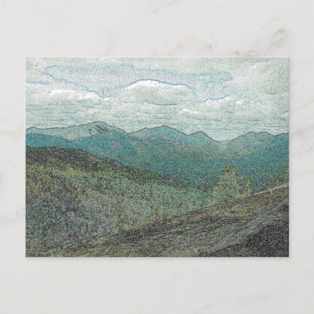 Carte Postale Panorama des pics de montagne Adirondack (Devant)