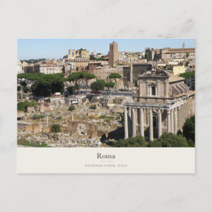 Carte Postale Panorama du Forum Romain et des temples antiques d