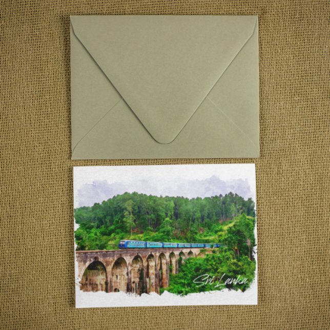 Carte Postale Panorama du train Sri Lanka (sri lanka train panorama view postcard)