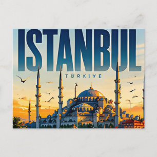 Carte Postale 🌅 Panorama Moderne d'Istanbul Style Urbain 🌅