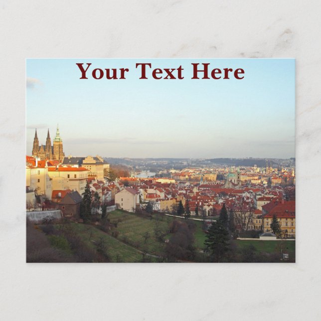 Carte Postale Panorama Prague personnalisable (Devant)