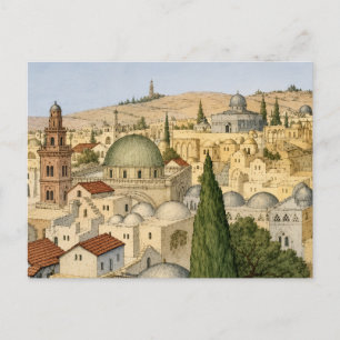 Carte Postale Panorama Vintage de Jérusalem
