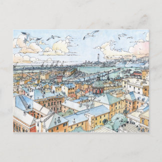 Carte Postale Panoramique de Gênes