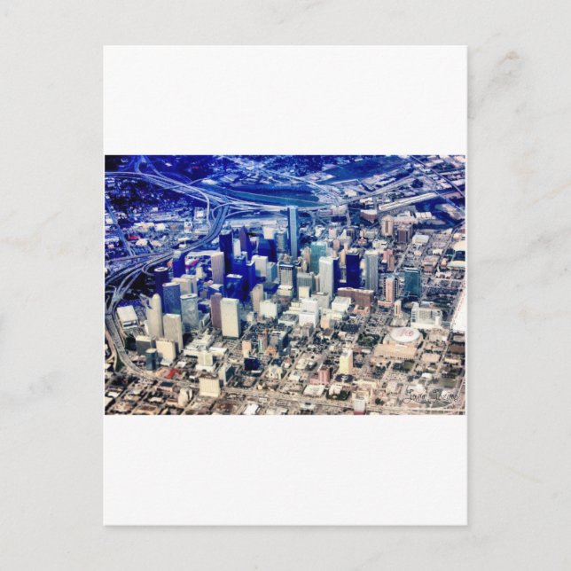 Carte Postale Panoramique du centre-ville de Houston (Devant)