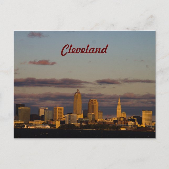 Carte Postale Panoramique Skyline Cleveland (Devant)