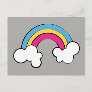 Carte Postale Pansexuel   Conception Rainbow  