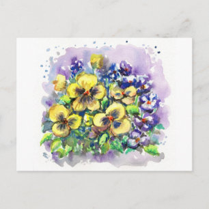 Carte Postale Pansies de ressort