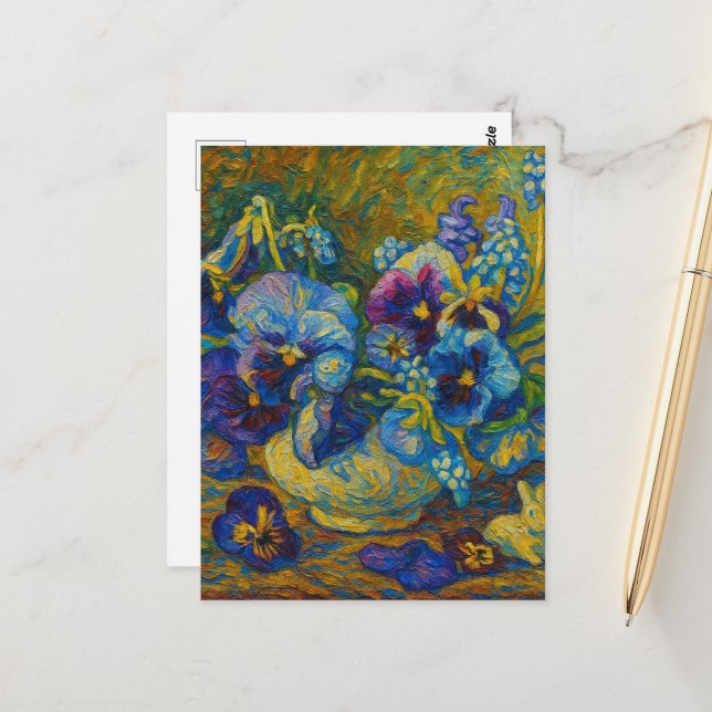 Carte postale Pansy (Devant/Arrière en situation)