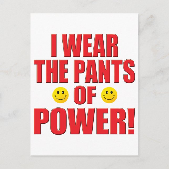 Carte Postale Pantalon Power Life (Devant)