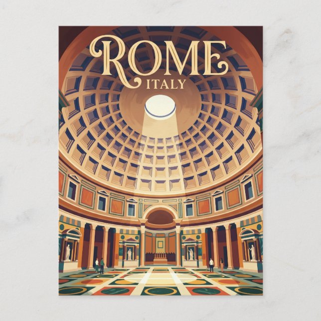 Carte Postale Panthéon Italie (Devant)