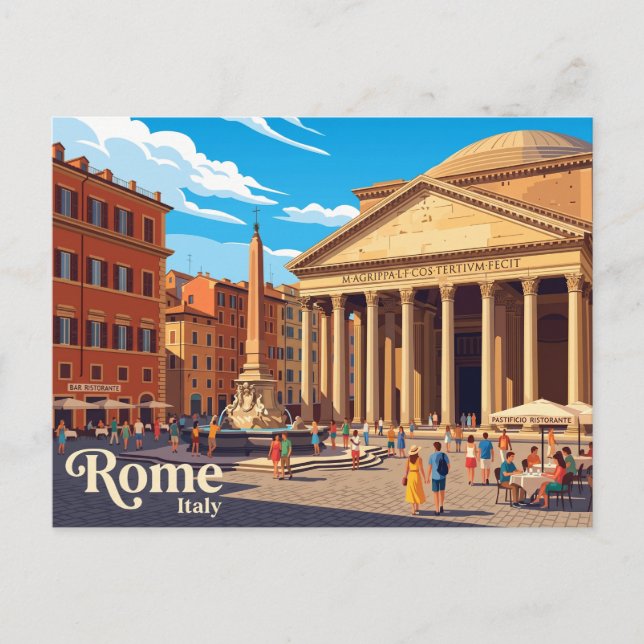 Carte Postale Panthéon Italie (Devant)