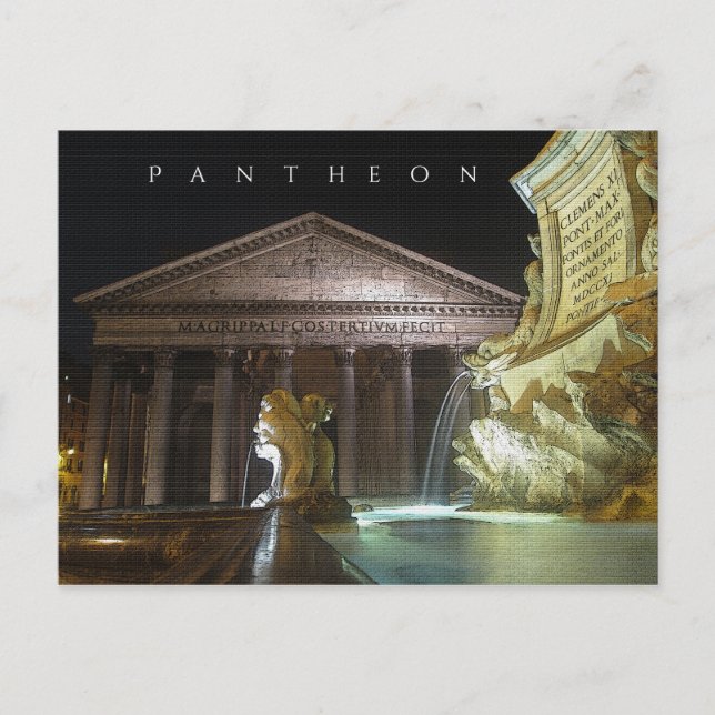 Carte Postale Panthéon, Rome. (Devant)