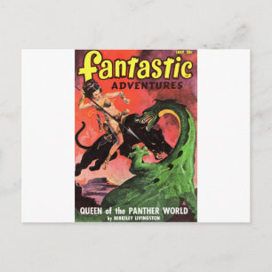 Carte Postale Panther vs Dinosaur