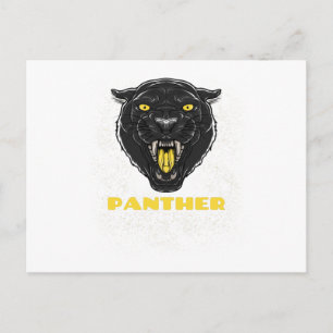 Carte Postale Panthère noire effrayante