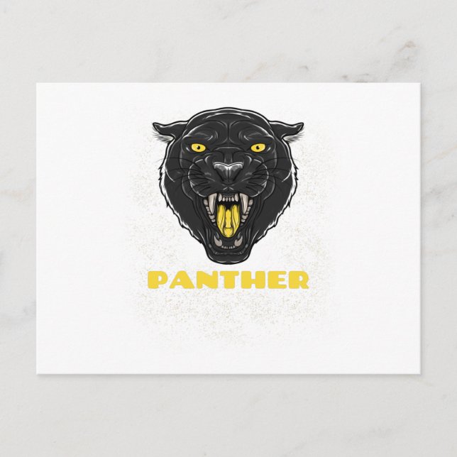 Carte Postale Panthère noire effrayante (Devant)