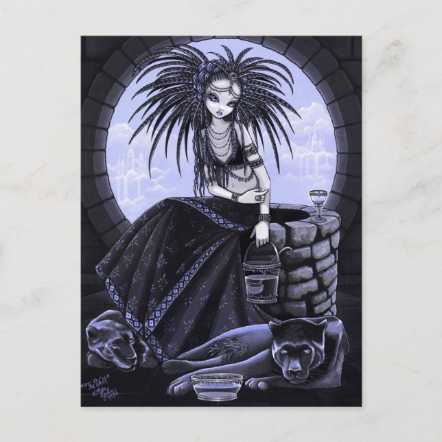 Carte postale Panthère Puits Tribal Fusion Water (Devant)