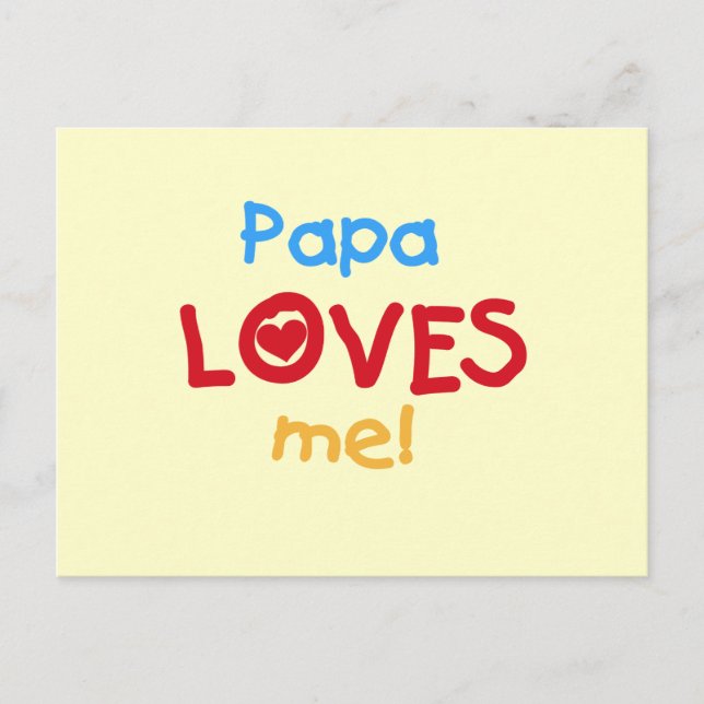 Carte Postale Papa aime mes t-shirts et cadeaux (Devant)
