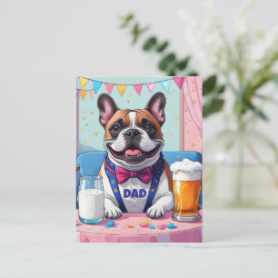 Carte Postale Papa Bouledogue Français Fête des Pères