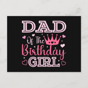 Carte Postale Papa de la fille qui fête son anniversaire Famille