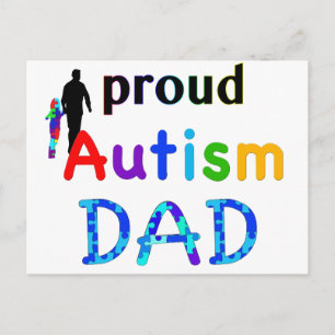 Carte Postale Papa de l'autisme fier