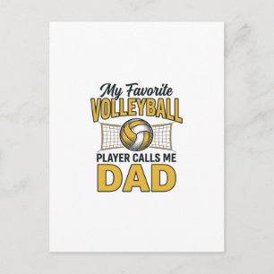Carte Postale Papa de volley Mon joueur préféré m'appelle Papa D