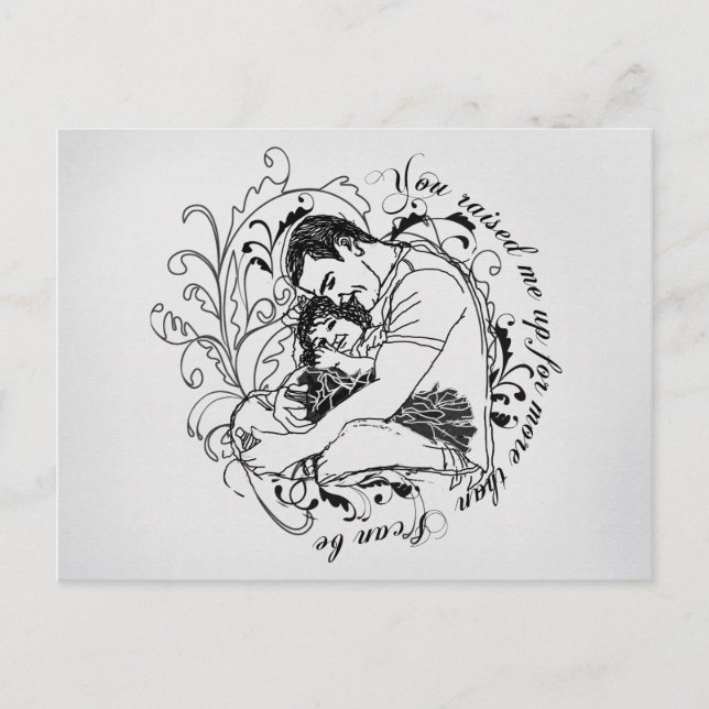 Carte Postale Papa et fille (Devant)