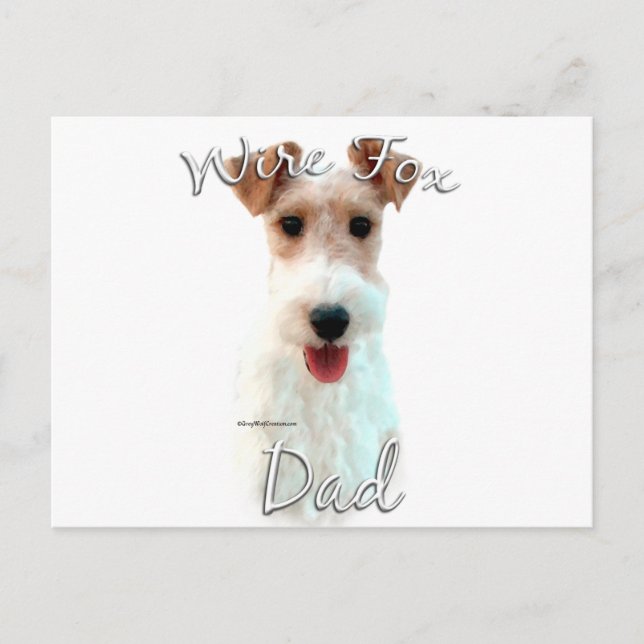 Carte Postale Papa Fox Terrier à poil dur 2 (Devant)