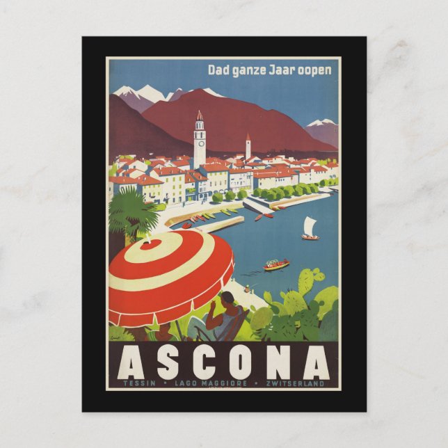 Carte Postale Papa ganze Jaar ouvert Ascona (Devant)