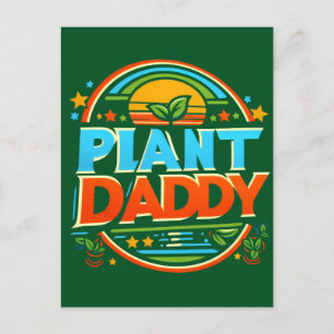 Carte Postale Papa planteur de plantes d'intérieur Jardinage Amé