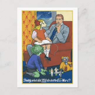 Carte Postale Papa, Qu'As-Tu Fait Dans Les Écoguerres ?