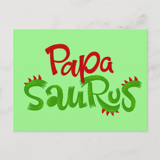 Carte Postale Papa Saurus Graphic (Devant)