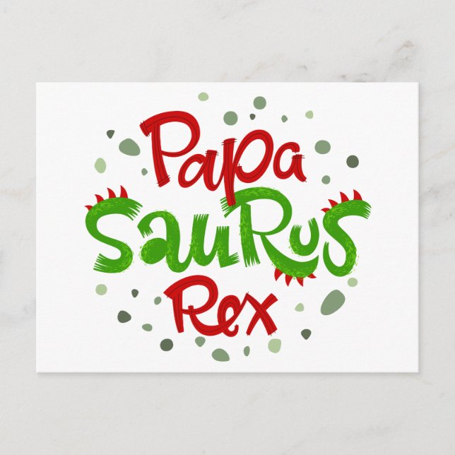 Carte Postale Papa Saurus Rex Graphic (Devant)